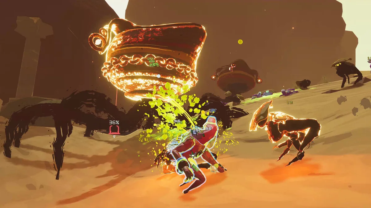 Expansive vista of ancient stone arches and alien flora across Petrichor V surface